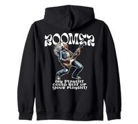 My Playlist Can Beat Up Your Playlist Fun Baby Boomer Design Zip Hoodie