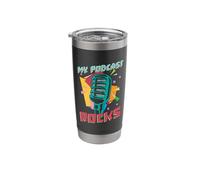 My Podcast Rocks Podcast Microphone Podcasters Podcasting Stainless Steel Insulated Tumbler