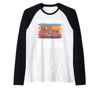 My Pontoon Changed My Life Boat Captain Pontoon Boating Raglan Baseball Tee