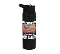 My Pontoon Changed My Life Boat Captain Pontoon Boating Stainless Steel Insulated Water Bottle