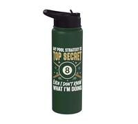 My Pool Strategy is Top Secret I Don't Know What I'm Doing Stainless Steel Insulated Water Bottle