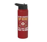 My Pool Strategy is Top Secret I Don't Know What I'm Doing Stainless Steel Insulated Water Bottle