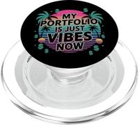My Portfolio Is Just Vibes Now - Funny Trader Vaporwave PopSockets PopGrip for MagSafe