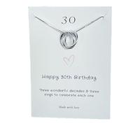 My Posh Shop 30th Birthday Sterling Silver Ring Necklace