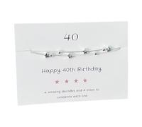 My Posh Shop 40th Birthday Sterling Silver Four Star Bracelet