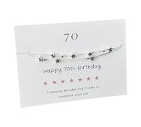 My Posh Shop 70th Birthday Sterling Silver Seven Star Bracelet
