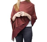 My Posh Shop Light Weight Wool Mix Poncho (Burgundy)