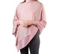 My Posh Shop Light Weight Wool Mix Poncho (Dusky Pink)