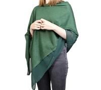 My Posh Shop Light Weight Wool Mix Poncho (Green)
