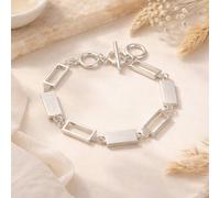 My Posh Shop Women's 70th Birthday Seven Link Toggle Bracelet in Silver My Posh Shop Silver One Size