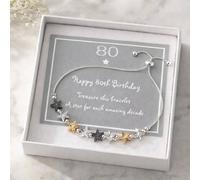 My Posh Shop Women's 80th Birthday Drawstring Eight Star Bracelet My Posh Shop Multicolor One Size