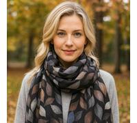 My Posh Shop Women's Autumn Whisper Leaf Print Scarf My Posh Shop Multicolor One Size
