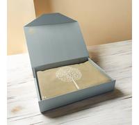 My Posh Shop Women's Gift Boxed Cashmere Tree Of Life Scarf in Camel My Posh Shop Camel One Size