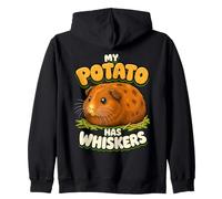 My Potato Has Whiskers Cavy Lover Owner Stuff Guinea Pig Zip Hoodie