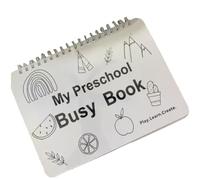 My Preschool Busy Book Early Learning Activities Educational Workbook for Toddlers Sensory Play Development Interactive Quiet Toy (Camouflage, 25X20X2cm)