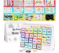 My Preschool Busy Book - Learning Activities for Toddlers, Kids Education Workbook Activity Binder, Autism Materials, Tracing Coloring Book (2PCS)