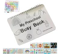 My Preschool Busy Book, Preschool Learning Activities - Toddler Busy Book for Kids, Education Workbook Activity Binder Learning Toys, Autism Learning Materials and Tracing Coloring Book (1Pcs)