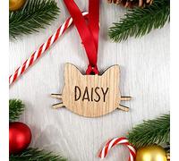 My Pretty Little Gifts Personalised Cat Bauble Christmas Tree Decoration Kitten Pet Animal Name