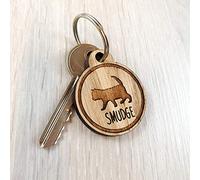 My Pretty Little Gifts Personalised Cat Breed Keyring Name - Different Breeds Kitten Dog Puppy Pet Animal