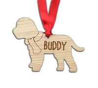 My Pretty Little Gifts Personalised Cockapoo Oak Wood Dog Bauble Decoration - Christmas Tree gift present Cat Pet Xmas