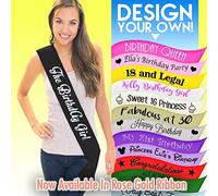 My Pretty Little Gifts Personalised Sash - Perfect for A Birthday, Hen Do, Stag Do, Baby Shower, or Any Occasion