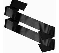 My Pretty Little Gifts Plain Sashes Pack of 2 - Blank Satin Sash - Many Colours - Create and Make your own - DIY Unprinted - Birthday Party Pageant Wedding Hen Party Festival (Black)