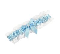 My Pretty Little Gifts Plain White/Blue Garter Wedding Favour Bride to Be Hen Party Night Do Accessory Something Blue