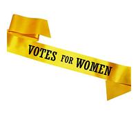 My Pretty Little Gifts Votes for Women Sash: Yellow