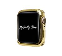 My Pretty Strap Glossy XOXO Protective Case for Apple Watch - Luxury Metal Cover for Women, Scratch-Resistant - Compatible with Apple Watch 38/40/41/42/44/45/49mm -Gold, Rose Gold, Silver