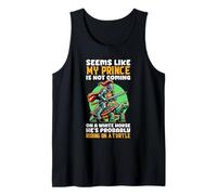 MY PRINCE IS RIDING A TURTLE FUNNY SINGLE LADY Tank Top