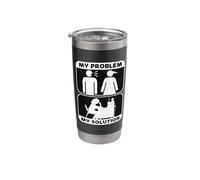 My Problem My Pictogram Mom Dad Shortwave Ham Radio Operator Stainless Steel Insulated Tumbler