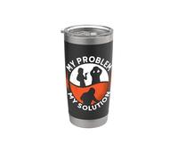 My Problem My Solution Pictogram Dad Mom Metalwork Welder Stainless Steel Insulated Tumbler