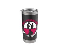 My Problem My Solution Pictogram Mom Dad Ironworker Welder Stainless Steel Insulated Tumbler