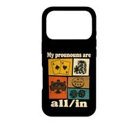My Pronouns Are All In Funny Poker Dealer Dice Table Retro Case for iPhone 17 Pro