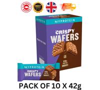 My Protein Chocolate Crispy Wafer Flavour Filling Whey Milk Bar Pack 10 x 42g