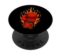 My Punches Come With Fire Boxing Gloves Flames PopSockets Adhesive PopGrip