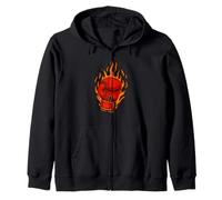 My Punches Come With Fire Boxing Gloves Flames Zip Hoodie