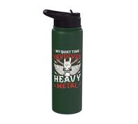 My Quiet Time Involves Heavy Metal Stainless Steel Insulated Water Bottle