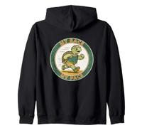 My Race My Pace Turtle Runner Retro Funny Running Zip Hoodie