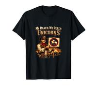My Ranch My Rules Unicorns Western Wrangler Graphic T-Shirt