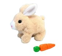 My Realistic Bunny Pal Toy, Plush Electric Walking Bunny Toy - Interactive Simulation Pet with Moving Mouth & Ears, Soft Long Hair, Battery Powered Interactive Rabbit Toys Gift for Kids 3+ (Yellow)