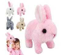 My Realistic Bunny Toy, Easter Bunny, Interactive Realistic Jumping Twitching And Shaking Ears, Easter Basket Gifts Lifelike Rabbit Hopping Interactive Floppy Stuffy Bunnies Plush Toy That Move