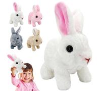 My Realistic Bunny Toy, Easter Bunny, Interactive Realistic Jumping Twitching And Shaking Ears, Easter Basket Gifts Lifelike Rabbit Hopping Interactive Floppy Stuffy Bunnies Plush Toy That Move