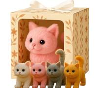 My Realistic Cat, Ai Robot Kitten, Meows & Tail Wagging, That Acts Like a Real, Toy Cats That Walks, Bring Endless Joy and Warmth Pink