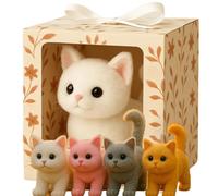 My Realistic Cat, Bring Endless Joy and Warmth, Ai Robot That Acts Like a Real Kitten, Toy Cats That Walks, Meows & Tail Wagging white