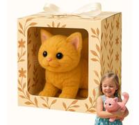 My Realistic Cat - Bring Endless Joy and Warmth, Lifelike Cat Toy, 2025 New Ai Robotic Kitten, Toy Cats That Walks, Meows & Tail Wagging yellow