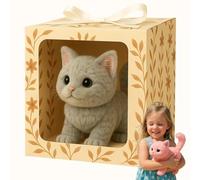 My Realistic Cat - Bring Endless Joy and Warmth, Lifelike Cat Toy, 2025 New Ai Robotic Kitten, Toy Cats That Walks, Meows & Tail Wagging gray