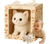 My Realistic Cat - Bring Endless Joy and Warmth, Realistic Electronic cat Toy, 2025 New Ai Robotic cat, Toy Cats That Walks, Meows & Tail Wagging White