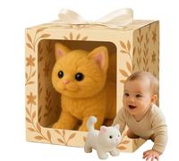 My Realistic Cat - Bring Endless Joy and Warmth, Realistic Electronic cat Toy, 2025 New Ai Robotic cat, Toy Cats That Walks, Meows & Tail Wagging Yellow