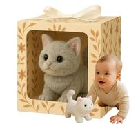 My Realistic Cat - Bring Endless Joy and Warmth, Realistic Electronic cat Toy, 2025 New Ai Robotic cat, Toy Cats That Walks, Meows & Tail Wagging Gray